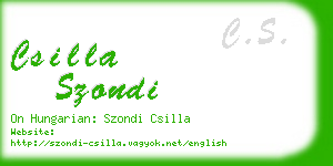 csilla szondi business card